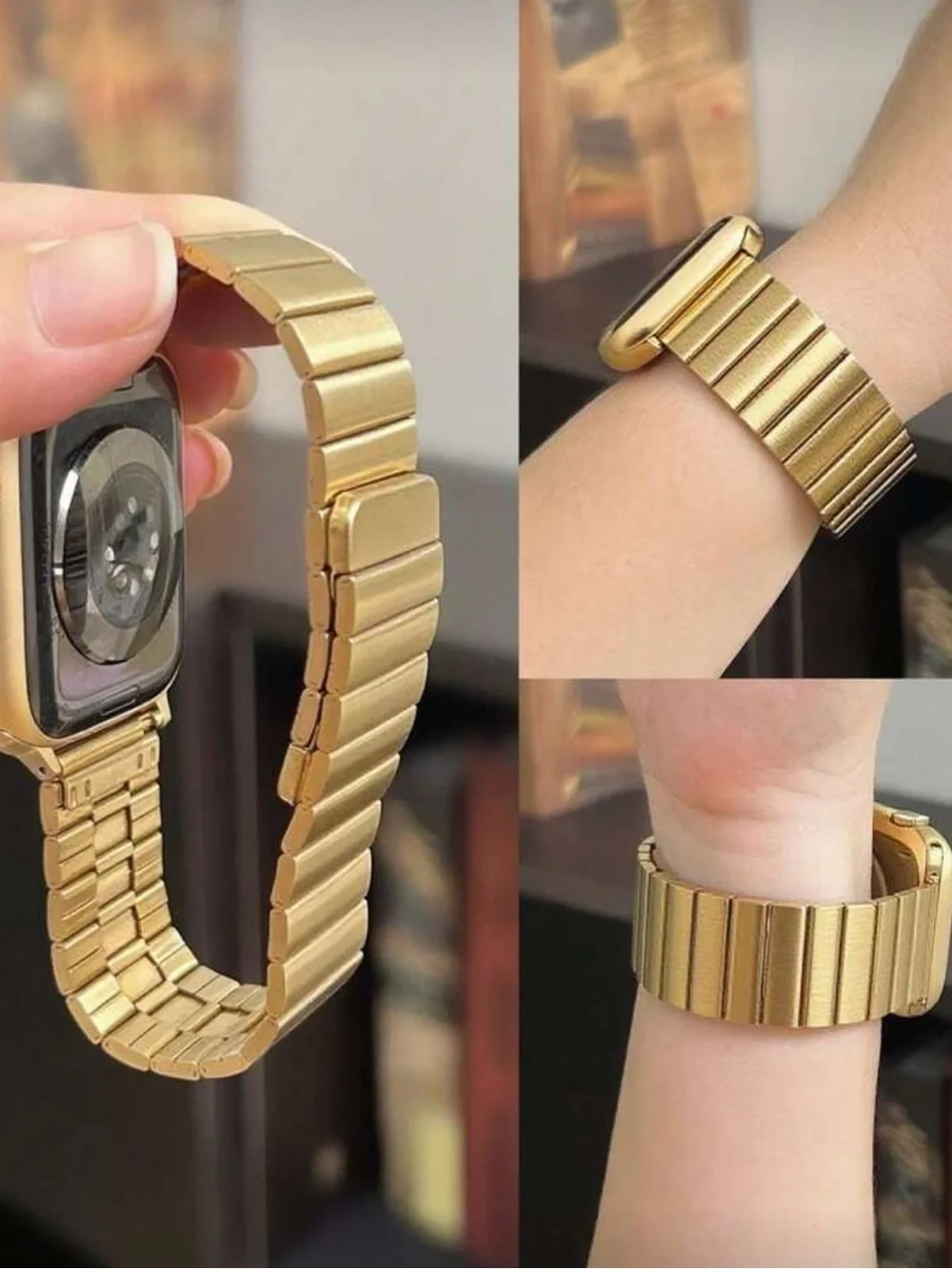 Gold Metal Link Band for Apple Watch
